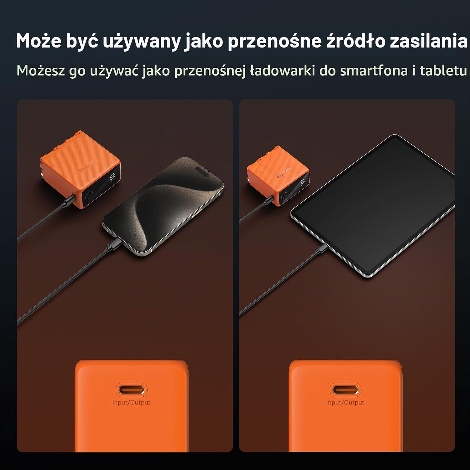 Detalle 2 de SMALLRIG NP-F970 4576-SR – akumulator 10 500 mAh z USB-C PD 36 W i ekranem OLED
