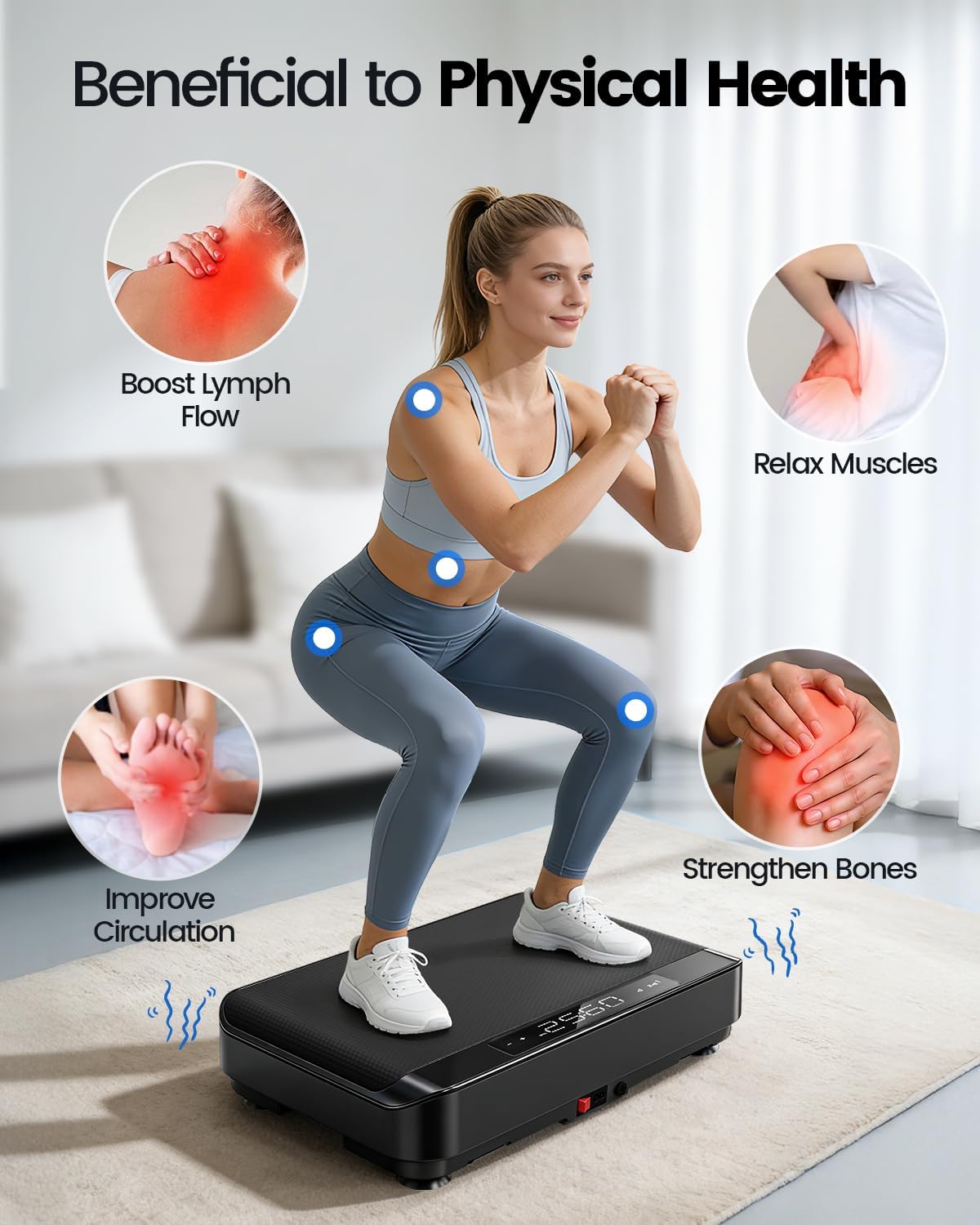 Thumbnail 1 de Viamotion Vibration Plate Exercise Machine, 99 Levels