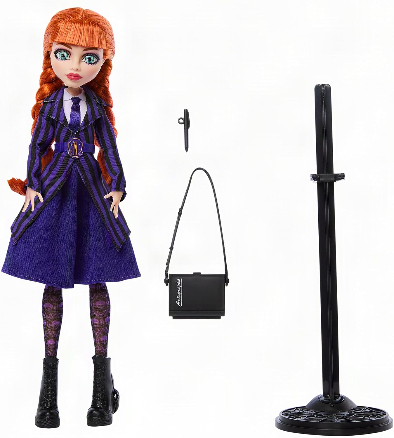 Detalle 1 de Monster High Agnes DeMille JNJ92 Collector Doll with Red Braids and Accessories
