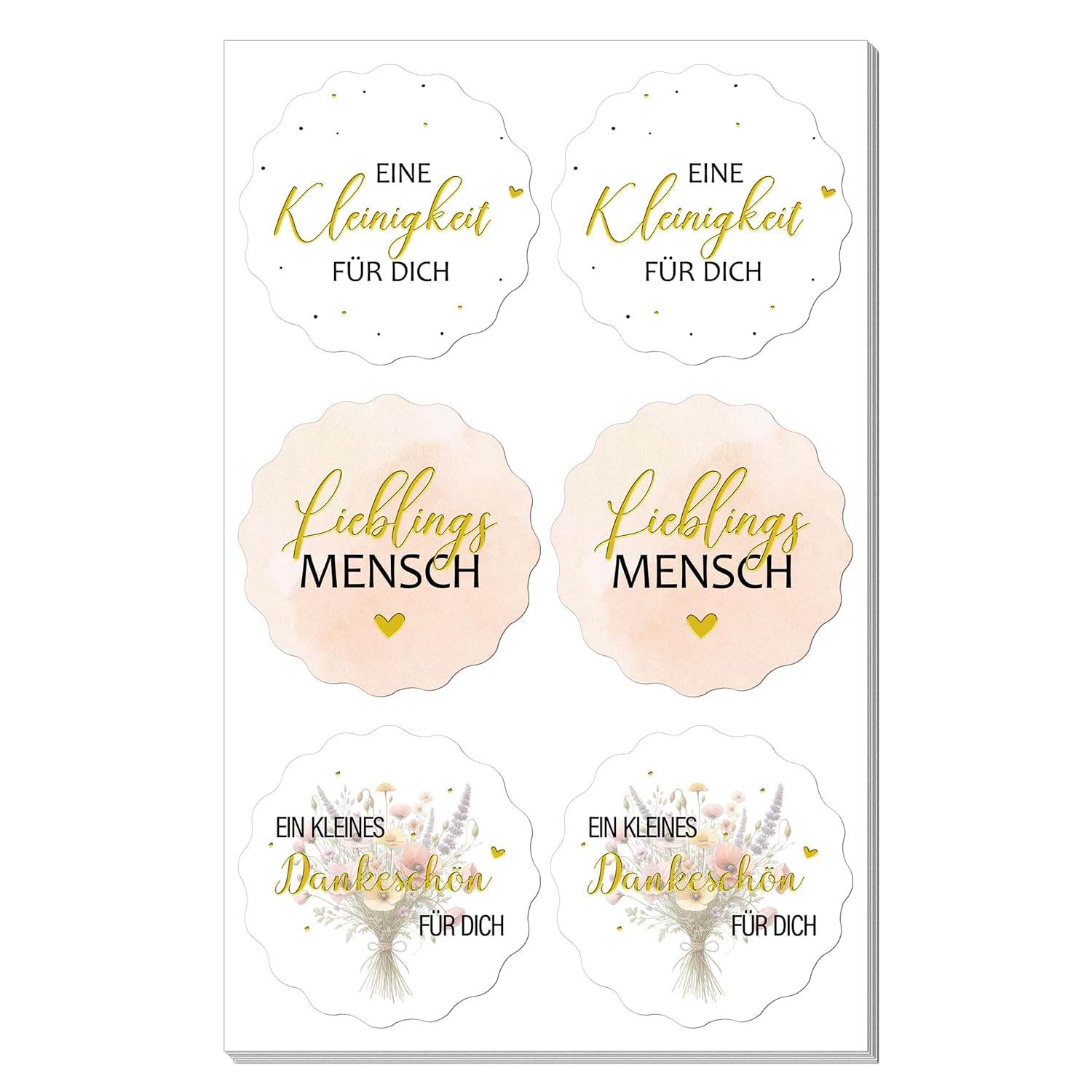WangsLICHT Veredelte Geschenkaufkleber 5 cm