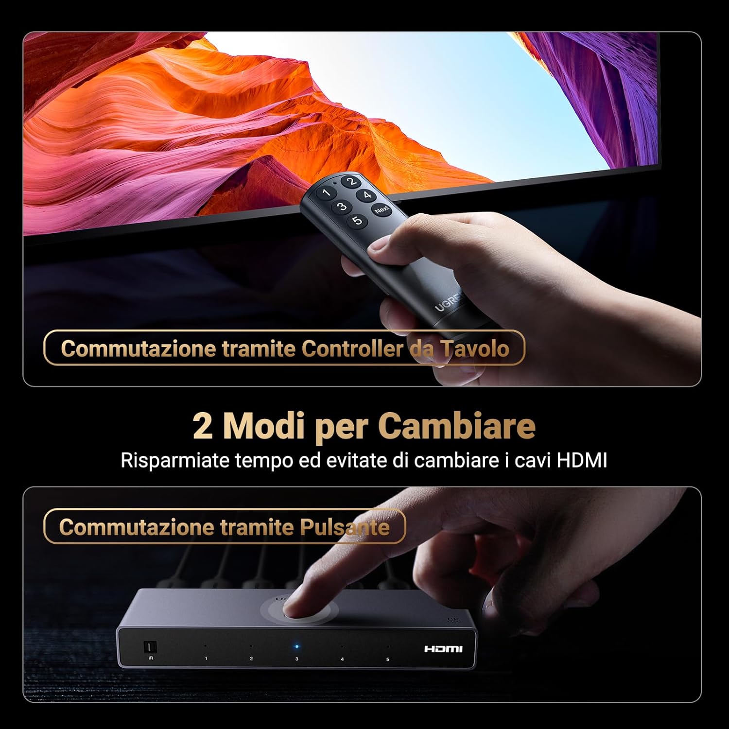 Thumbnail 4 de UGREEN Switch HDMI 2.1 8K 60Hz 5‑in 1‑out