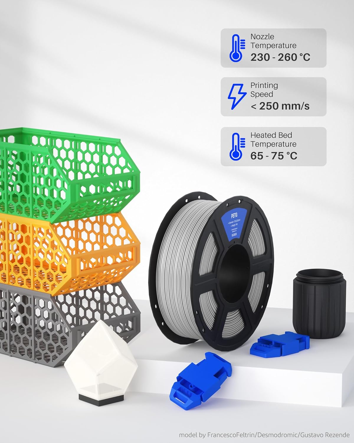 Thumbnail 4 de ELEGOO PETG Filament 1.75mm 1KG for FDM