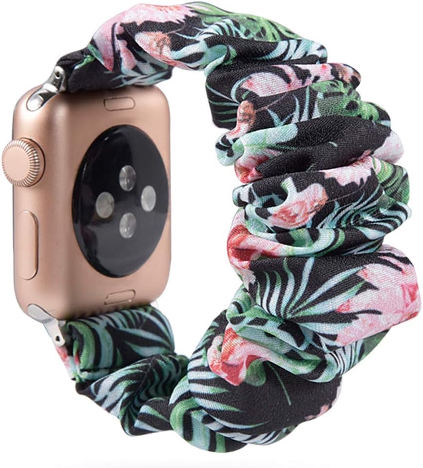 Detalle de juanxian Scrunchie Elastic Watch Wristbands – Comfortable, Buckle-Free Apple Watch Straps (38/40mm, 42/44mm)