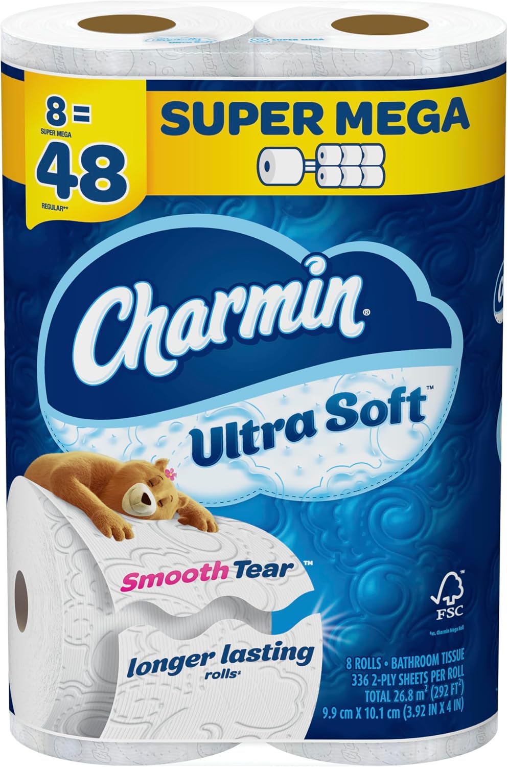 Thumbnail 3 de Charmin Ultra Soft Toilet Paper: 6 Mega Rolls (24 Regular Rolls) — Long-Lasting 2-Ply Comfort