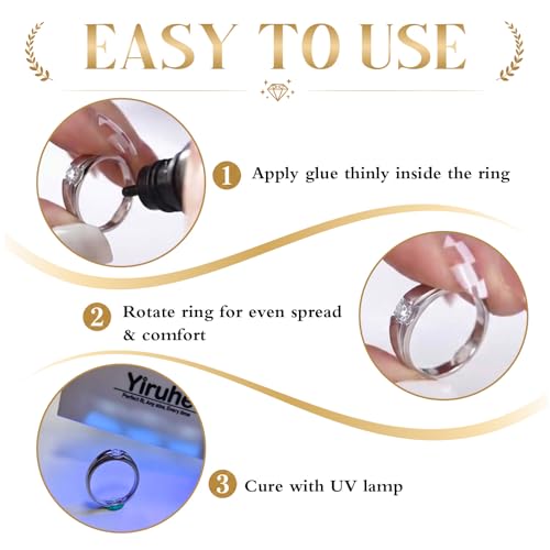 Detalle de Invisible Ring Size Adjuster by Yiruhe – Ring Reducer for Loose Rings