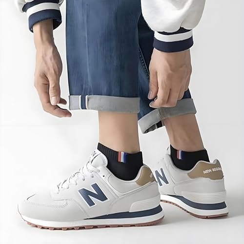 Detalle 2 de VEGCOO - 8 Paires Chaussettes Sport Homme/Femme 38-42, Respirantes et Absorbantes – Noir/Blanc
