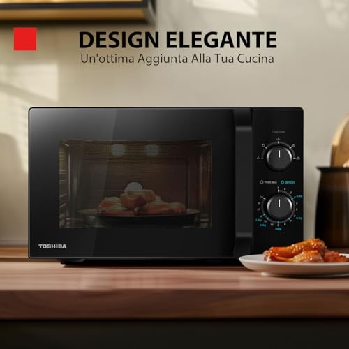 Thumbnail 7 de Toshiba MW2-MM20P(BK) – Forno a microonde 20 L, 800 W, LED interno, design nero