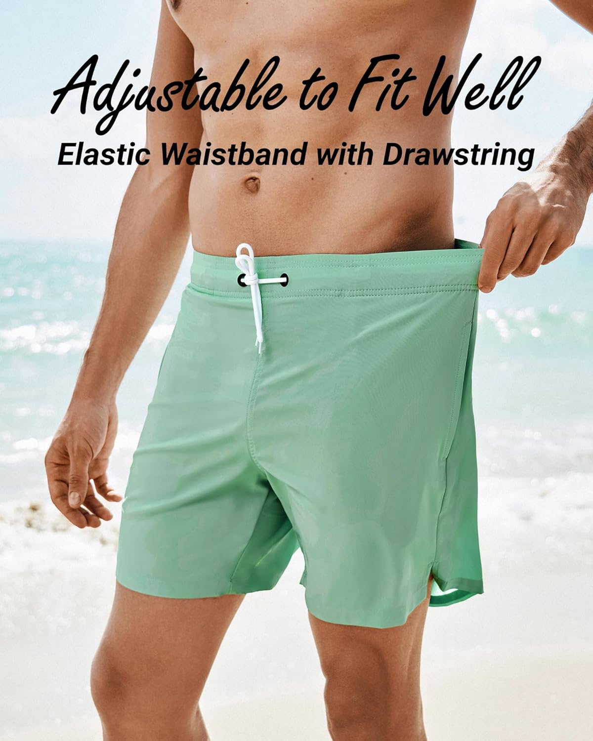 Thumbnail 4 de Arcweg costume da bagno da uomo 2 in 1 con boxer slip foderato, fodera a compressione e tasche con zip per surf