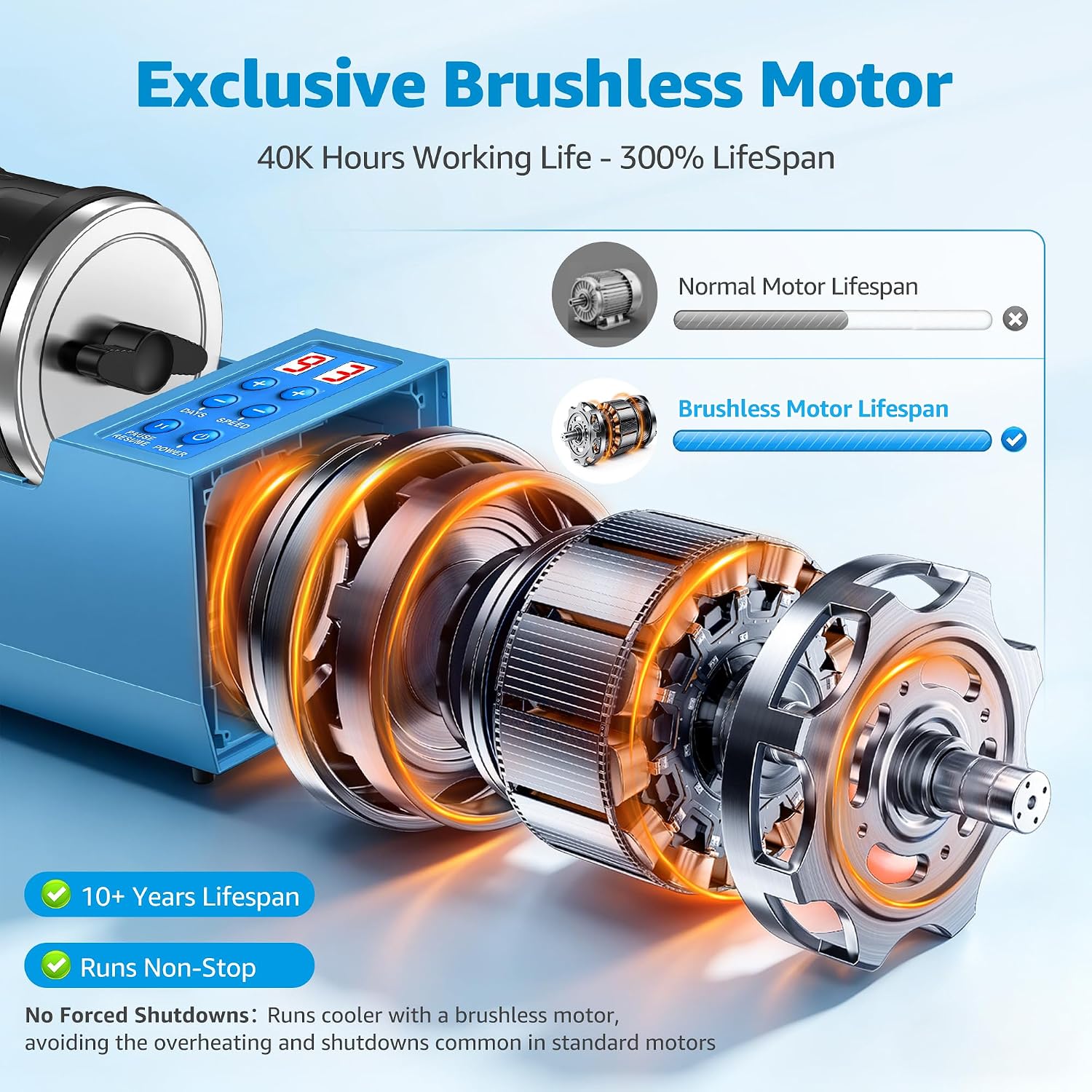 Detalle 2 de Dual-Barrel Rock Tumbler Kit – 8LB Extra Large Capacity (4LB × 2) with Brushless Motor