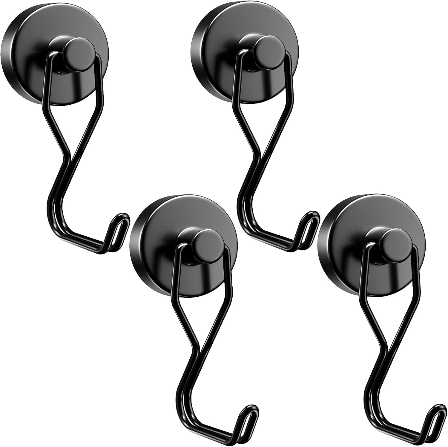 Detalle de Ridegeek Magnetic Hooks, 100 lb Neodymium, 4-Pack