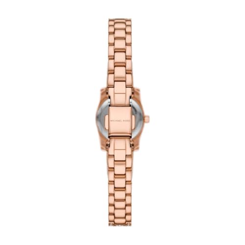 Detalle 2 de Michael Kors Lexington para mujer: reloj de 19 mm con movimiento de cuarzo, esfera oro rosa y correa en acero o piel
