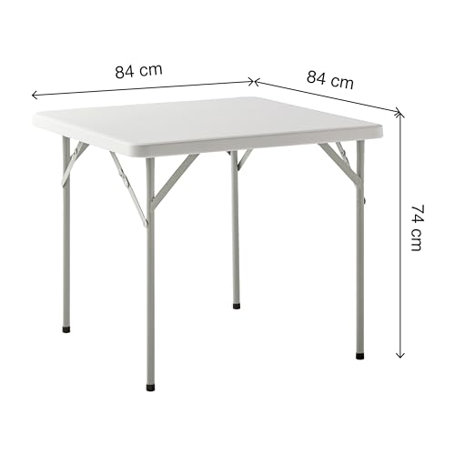 Thumbnail 1 de KG KITGARDEN Mesa Plegable Portátil Multifuncional 84x84 cm – Blanco
