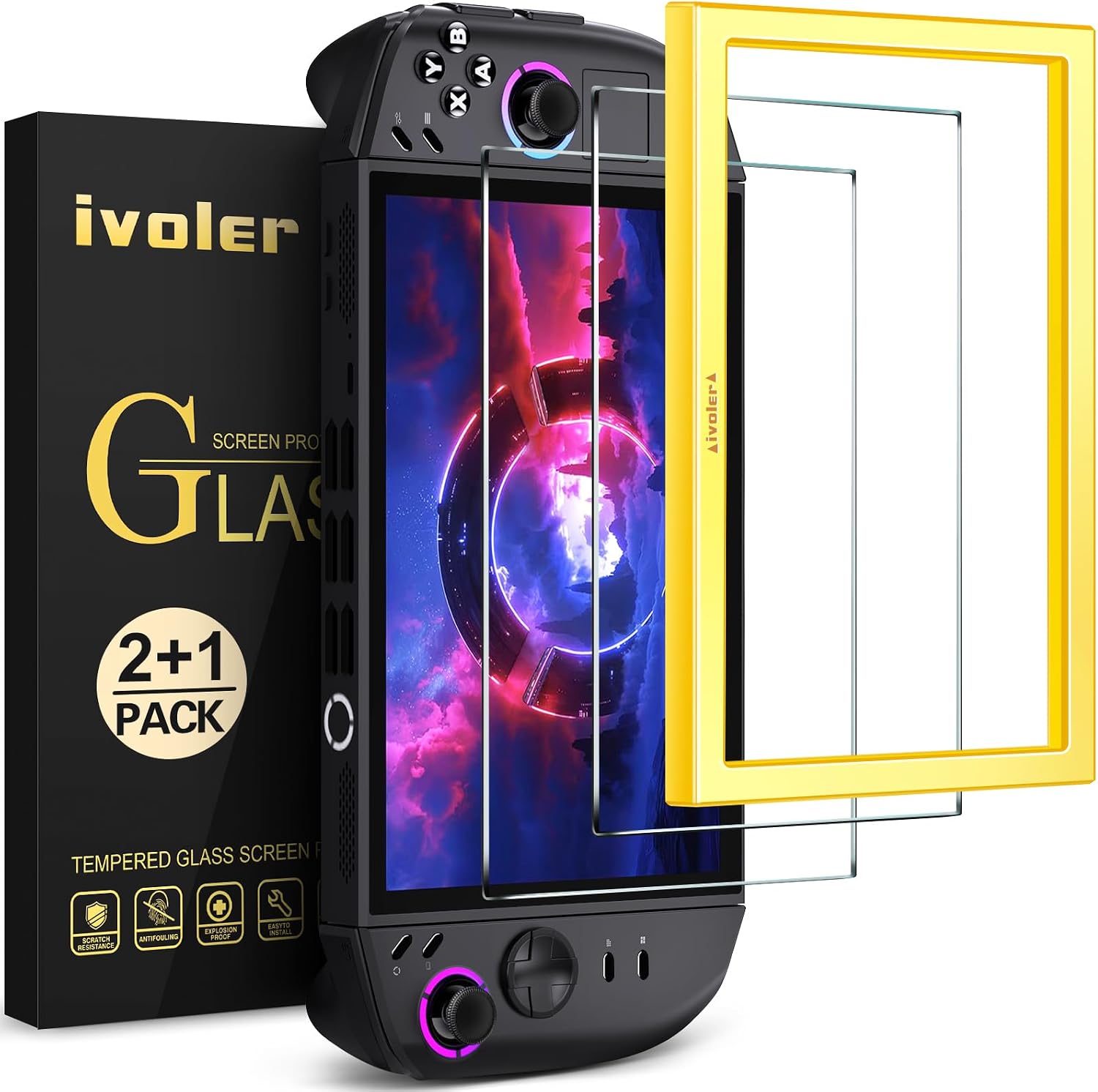 Detalle de ivoler Lenovo Legion Go Gen 2 Screen Protector, 9H Tempered Glass, 2-Pack