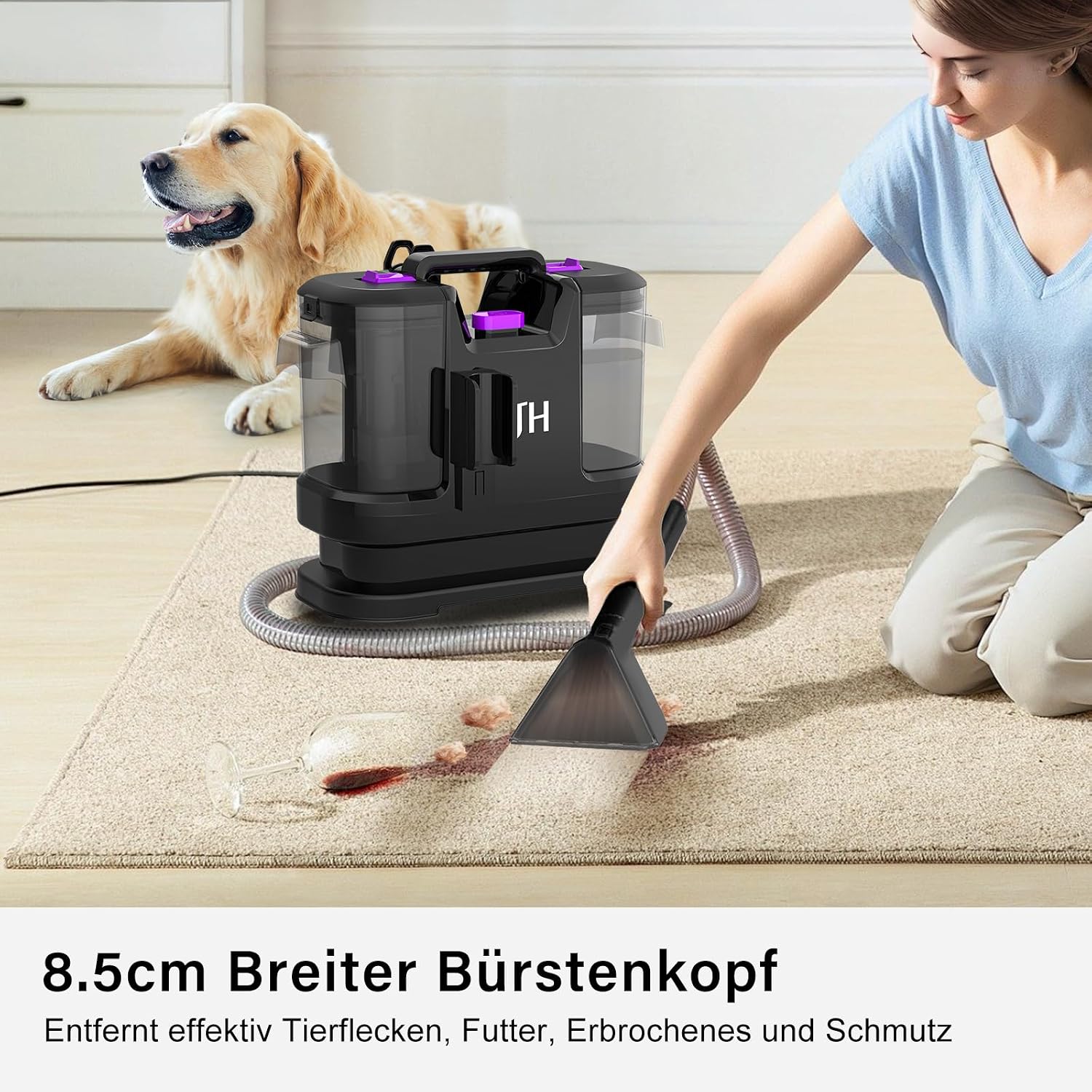 Detalle 2 de Polsterreiniger Nassauger 450W Teppichreiniger 12kPa