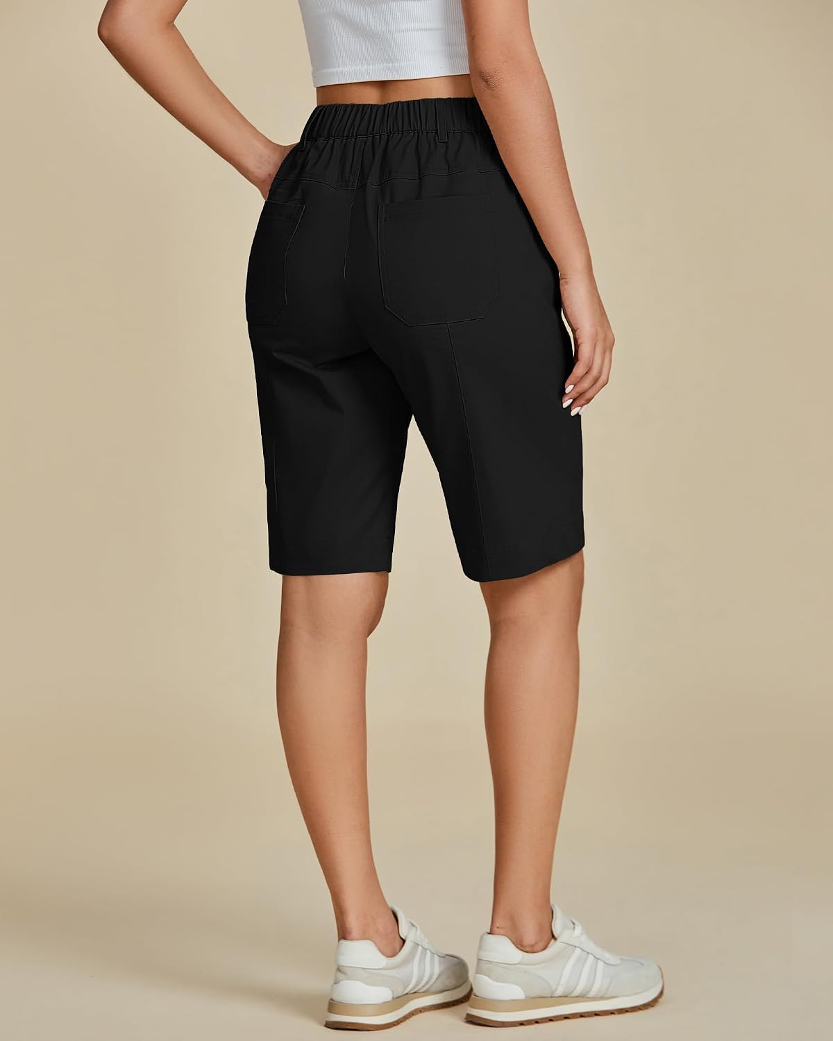 Detalle 1 de luvamia Bermuda shorts for women 11-inch