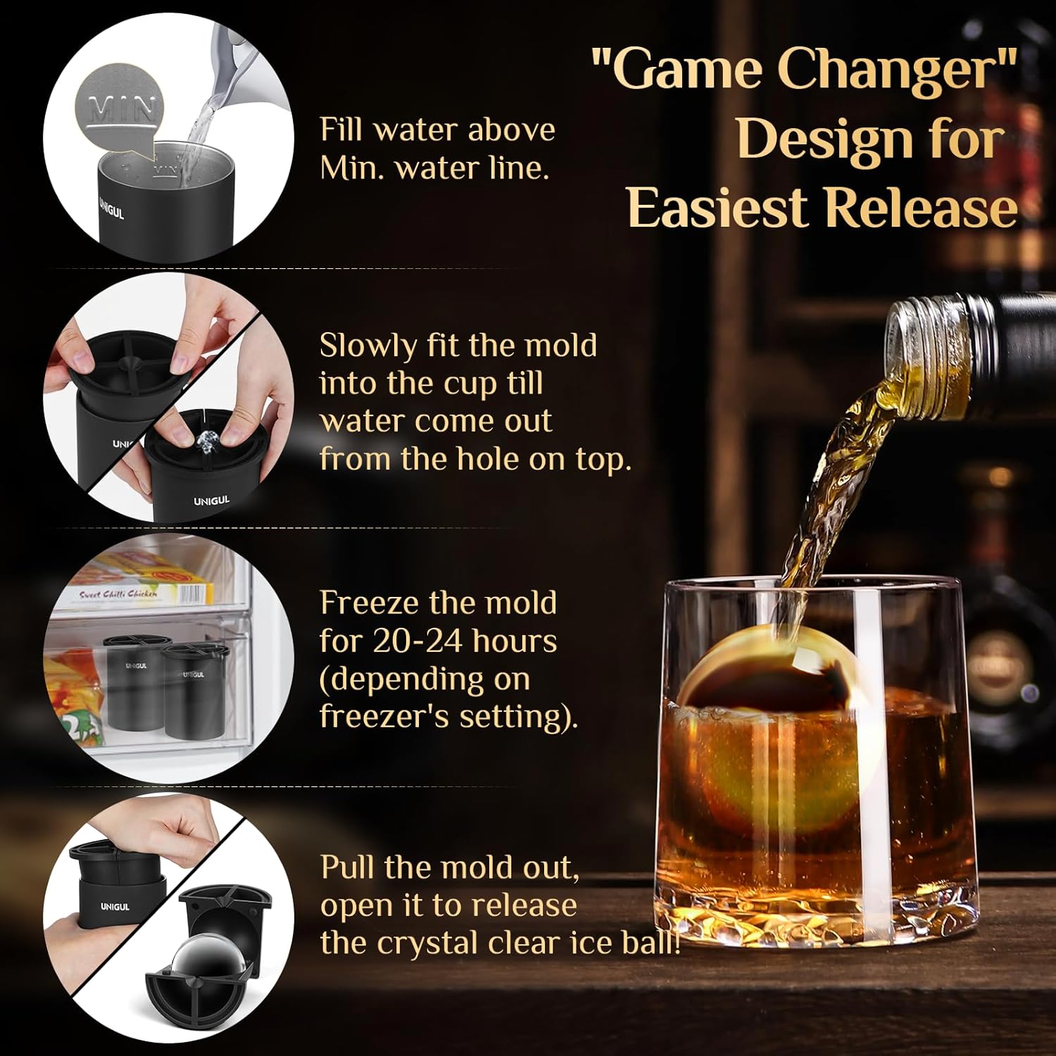 Thumbnail 6 de Clear Ice Cube Maker 2.5" Stainless Steel