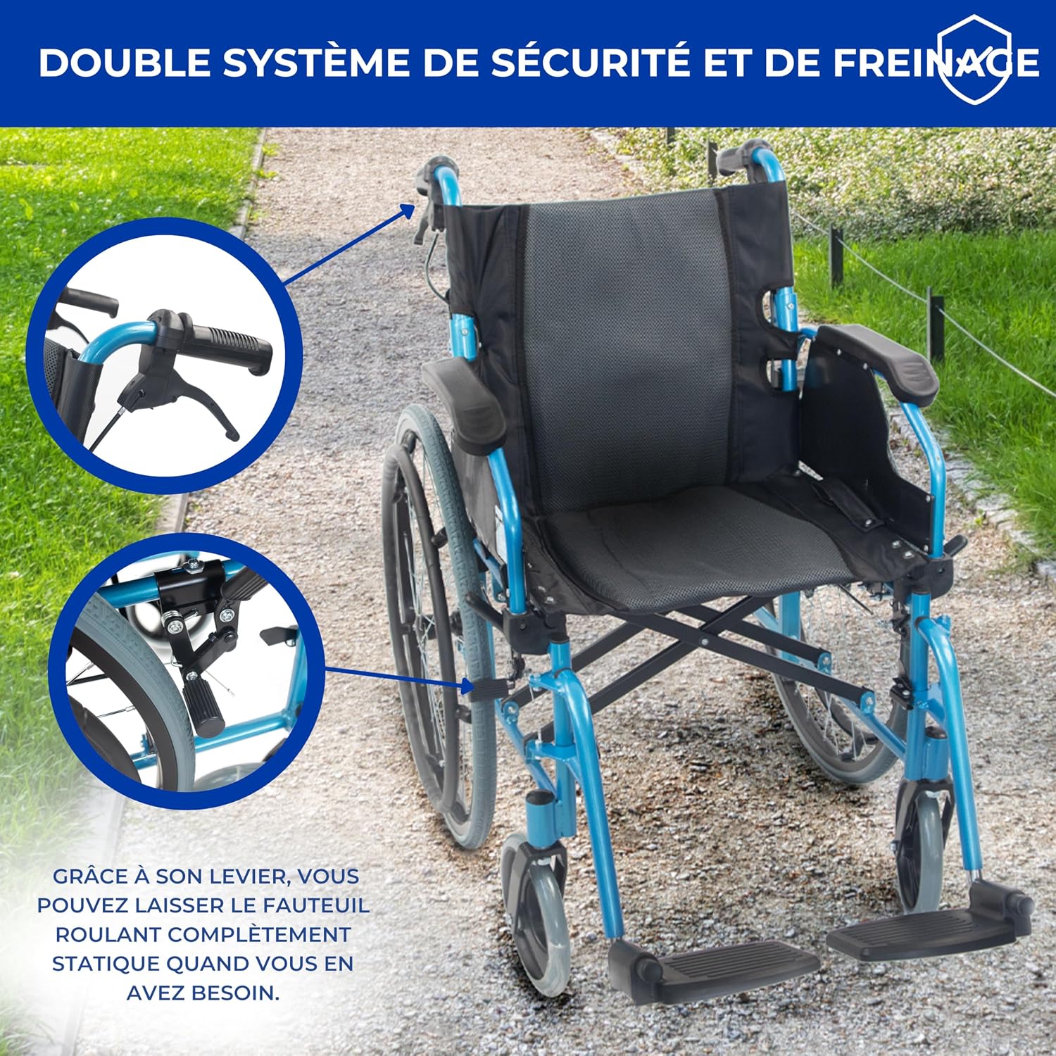 Thumbnail 6 de Mobiclinic®, Bolonia – Fauteuil roulant pliant et léger en aluminium, dossier divisible