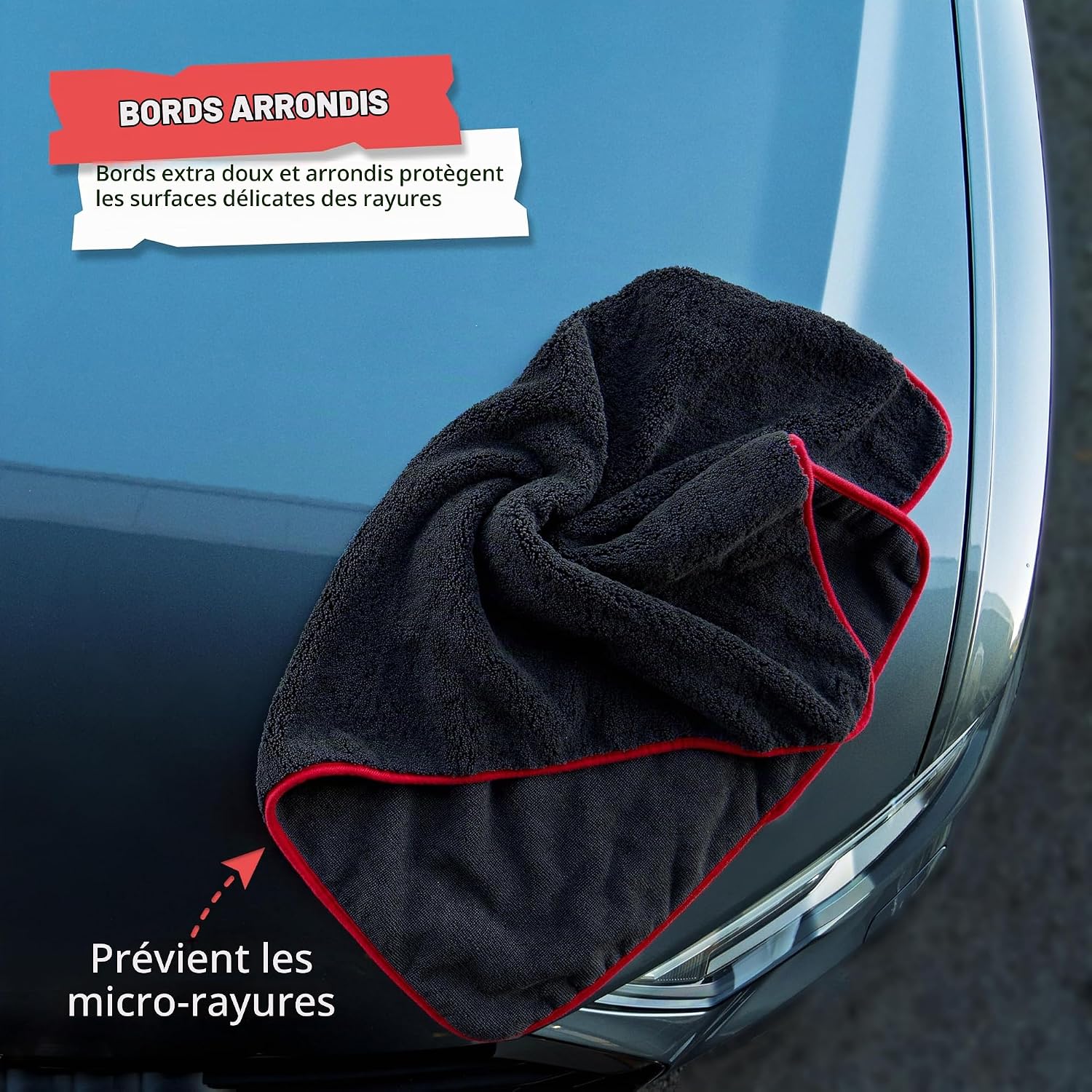 Detalle de SPRINGER ZX1600 XXL-droogdoek 90 x 60 cm van microvezel, antraciet