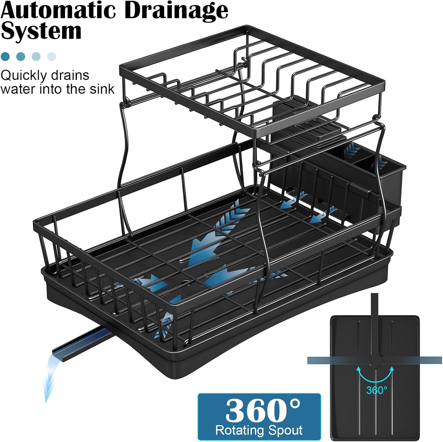 Thumbnail 5 de StowBin 2 Tier Dish Drainer Rack