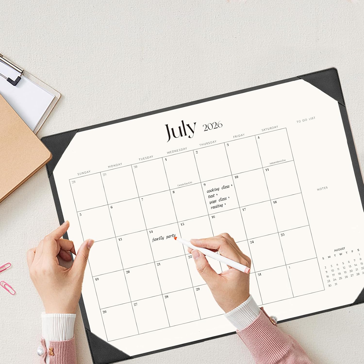 Thumbnail 4 de Adronix DC-22-17 Desk Calendar with 22 x 17-Inch Desk Mat, July 2026–December 2027