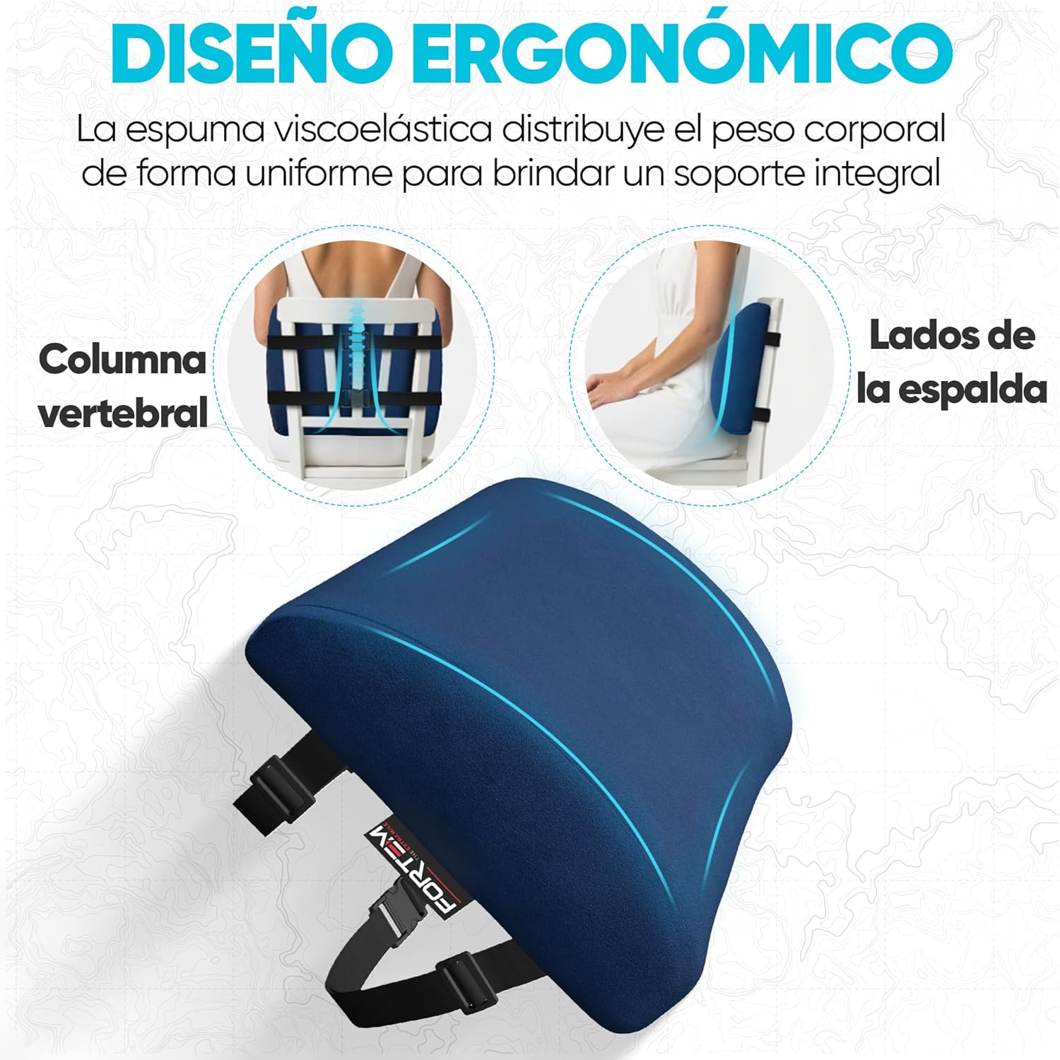 Thumbnail 5 de FORTEM Cojín Lumbar Ergonómico 💺 Con Espuma Viscoelástica
