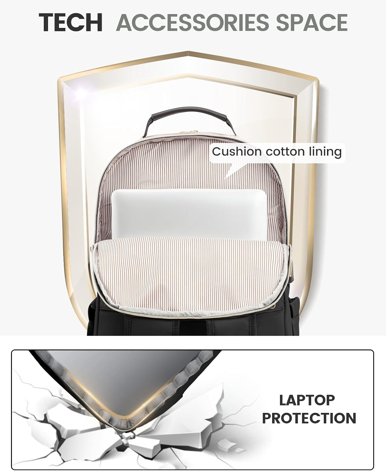 Thumbnail 4 de LOVEVOOK Laptop Backpack Purse 15.6 in