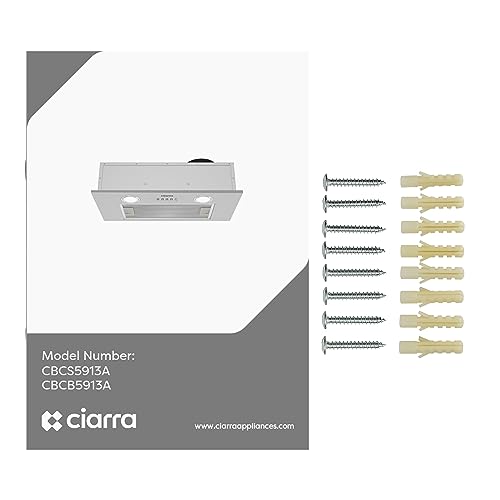 Thumbnail 8 de CIARRA CBCB5913A Integrated Cooker Hood 52cm Black with LED Light