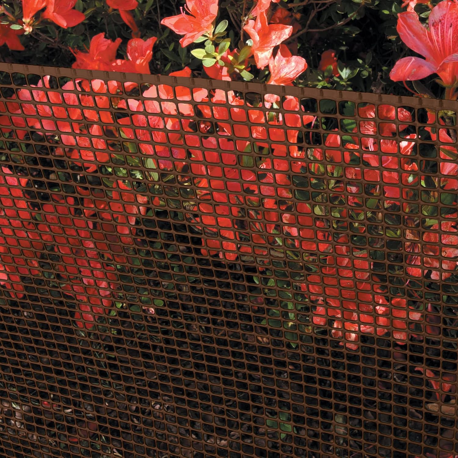 Detalle 1 de TENAX QUADRA 10 – brązowa siatka ochronna z HDPE, 1,00 × 10 m