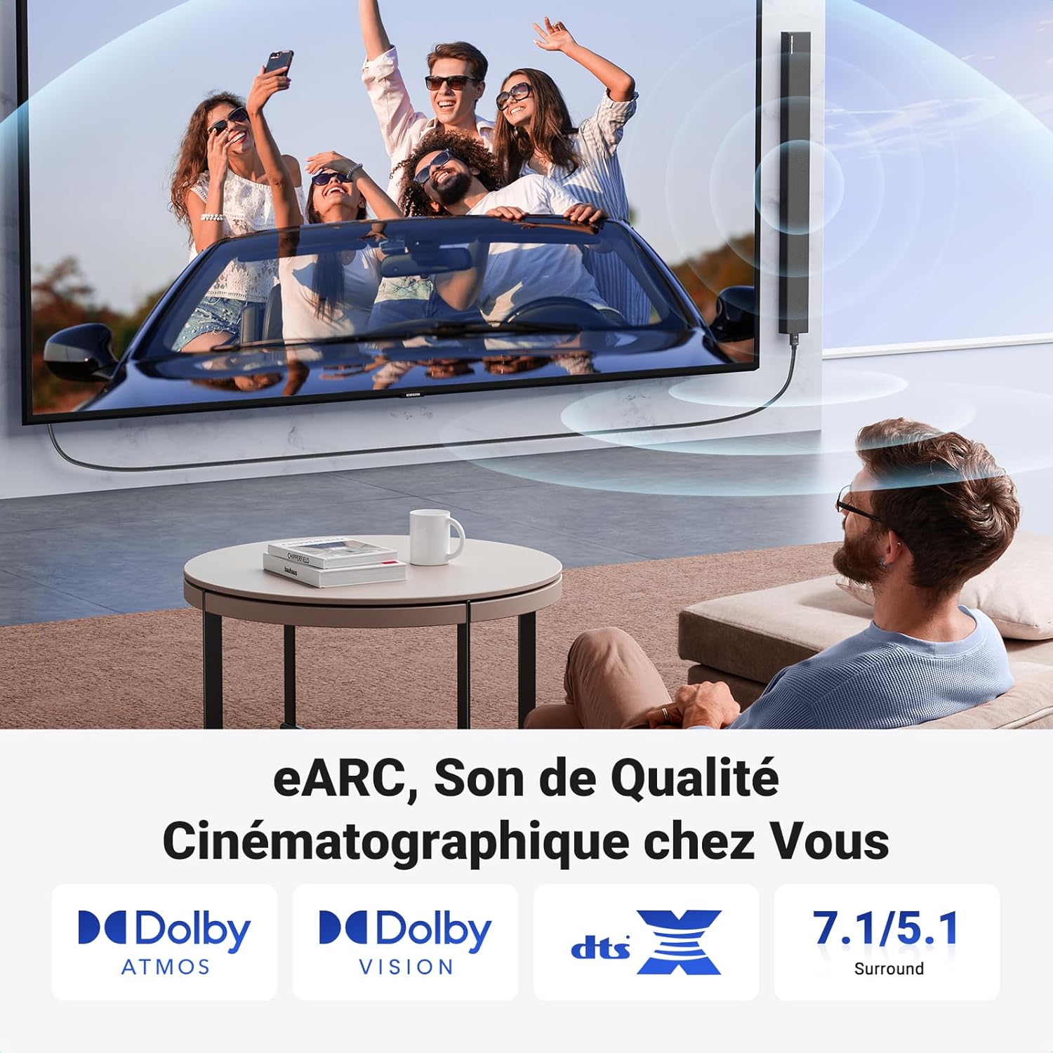 Thumbnail 4 de UGREEN HDMI 2.1 câble 1M 48Gbps pour TV