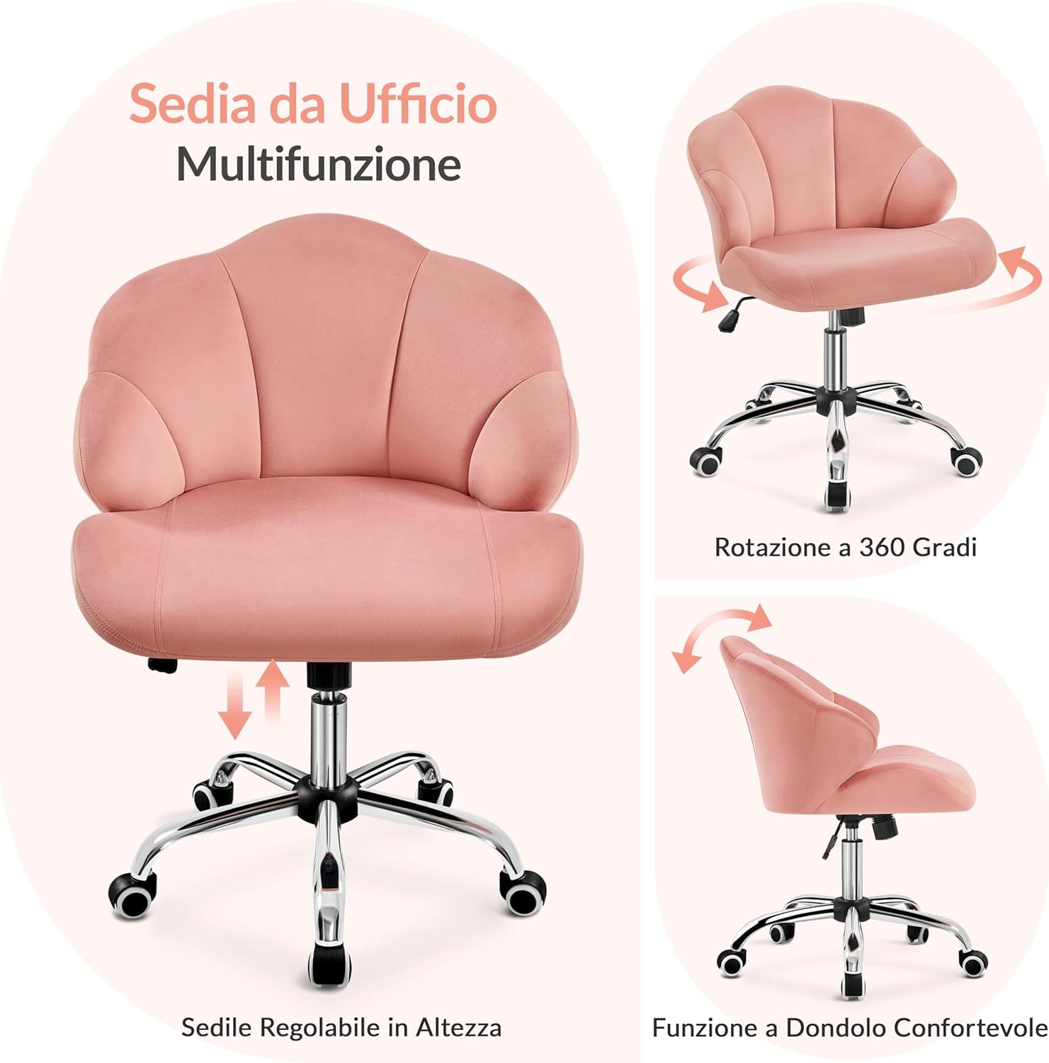 Detalle 2 de Yaheetech sedia ufficio ergonomica 136 kg