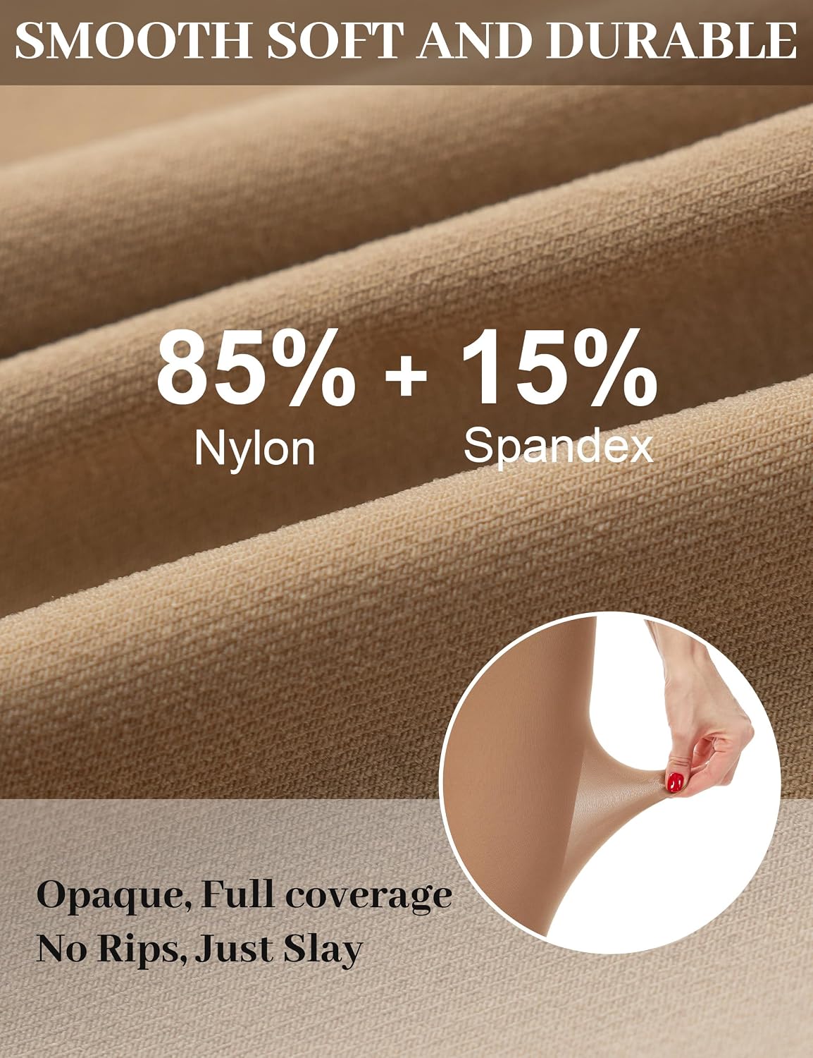 Detalle de DDOBB Womens Opaque Tights 80 Denier High Waist