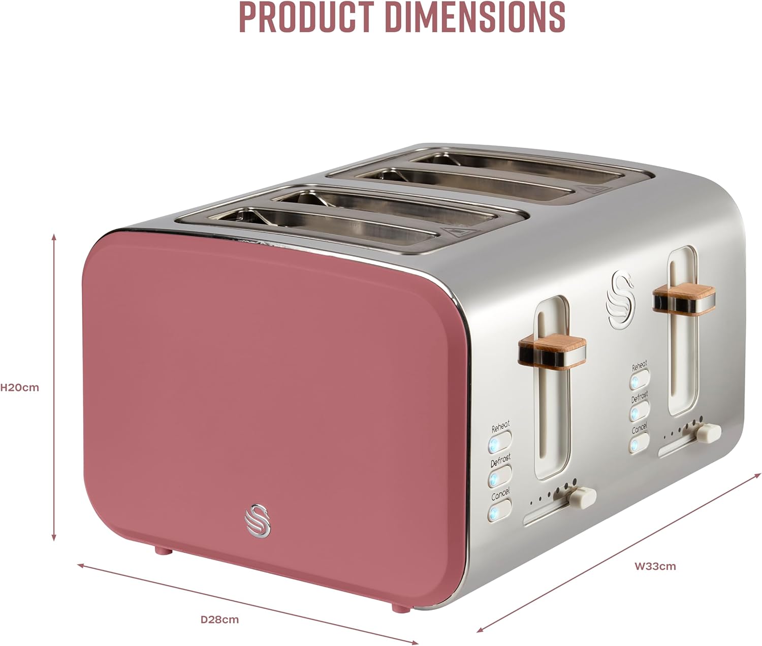 Thumbnail 5 de Swan ST14620FUS Nordic 4 Slice Toaster