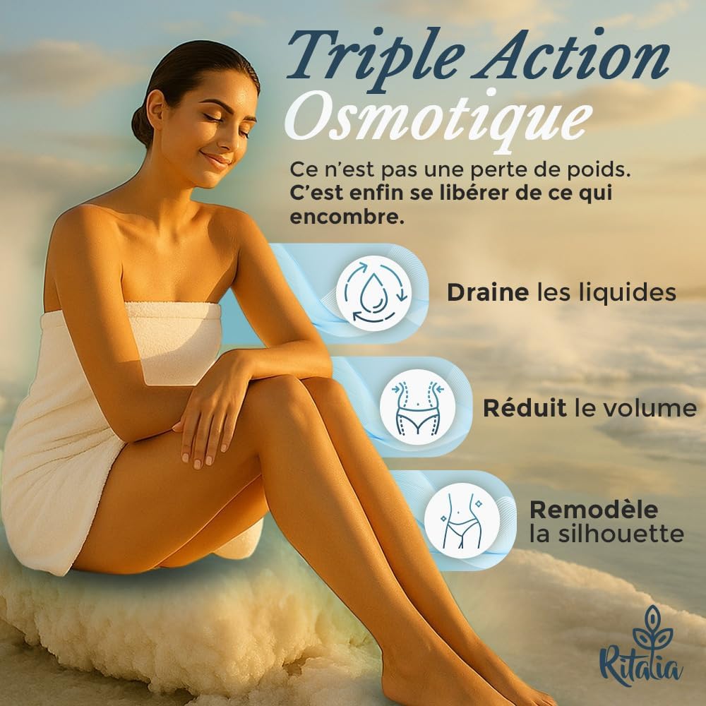Thumbnail 2 de Ritalia Liquide pour bandages drainants au sel de la Mer Morte (100% vegan) anti-cellulite jambes et fesses