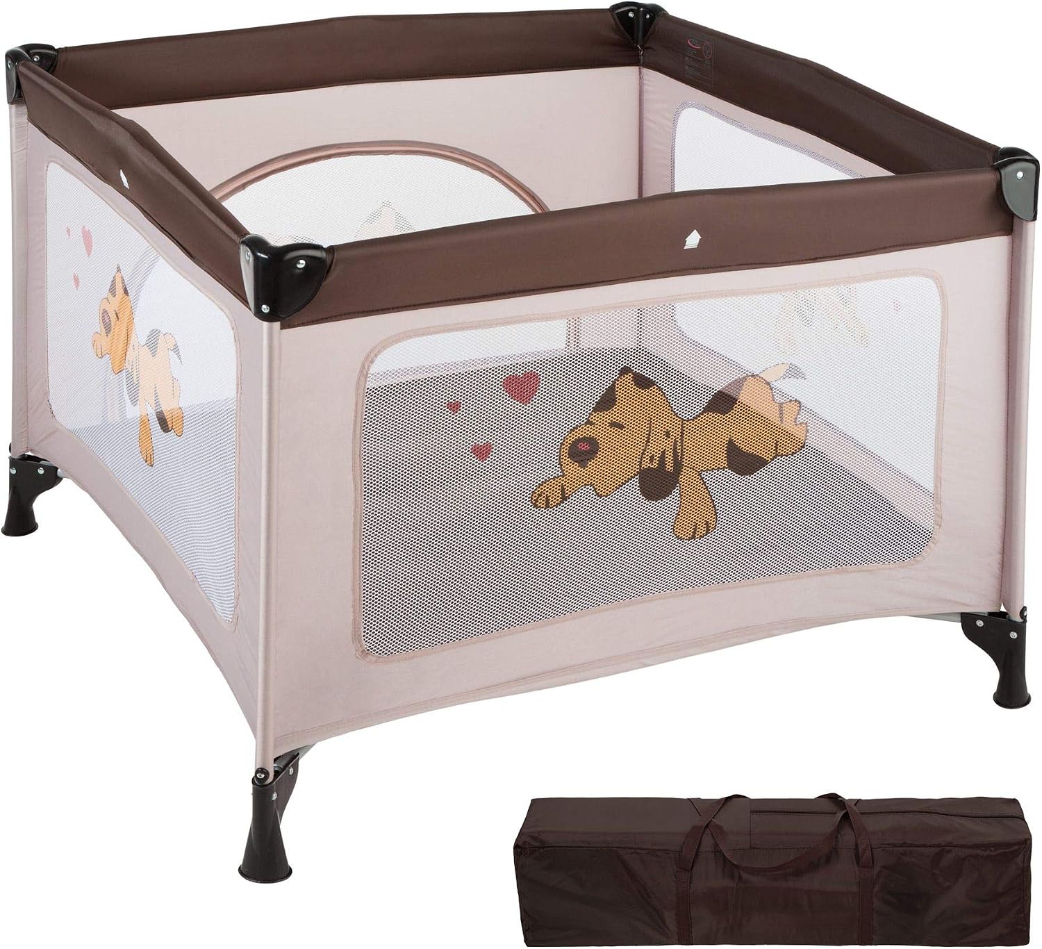 Detalle de tectake 402207-SE lekhage för baby, hopfällbar med sidoöppning