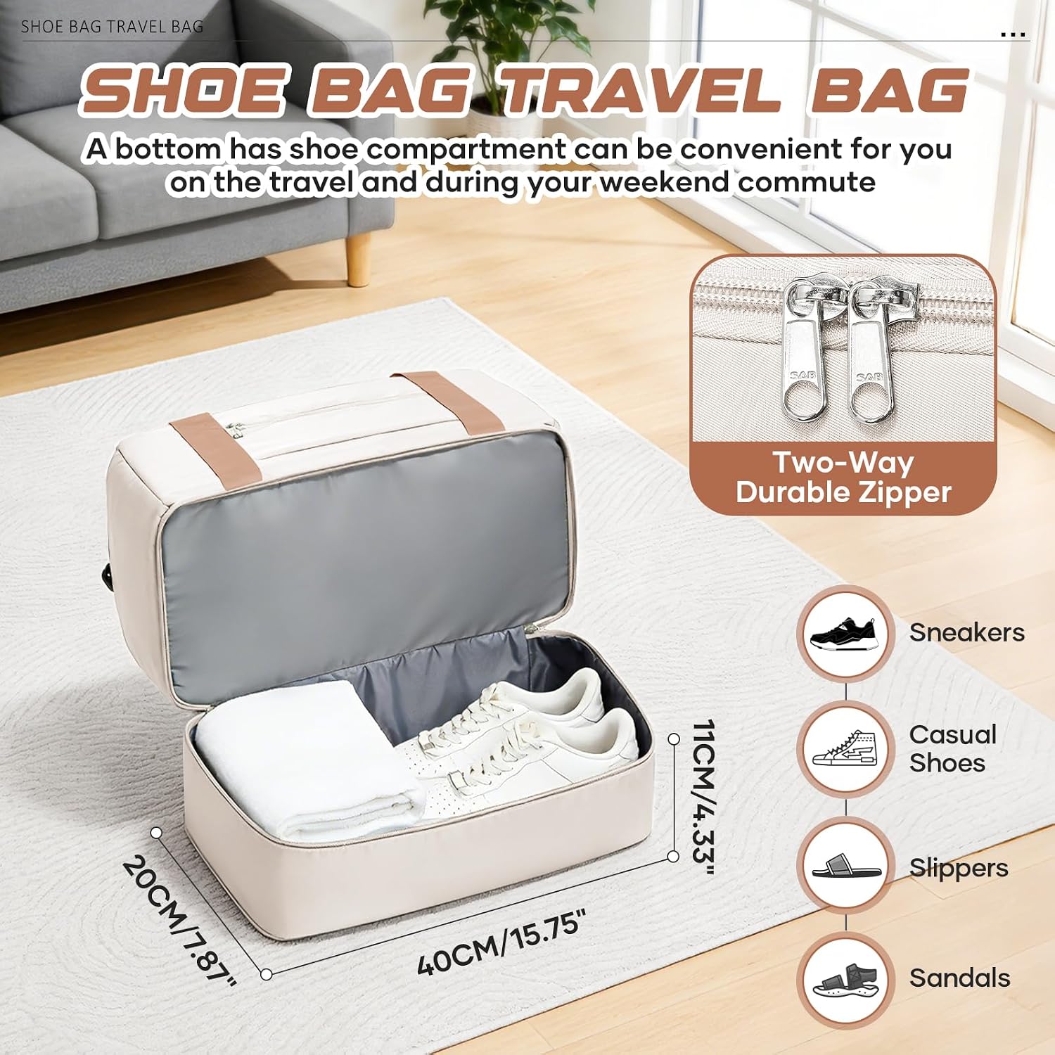 Thumbnail 3 de Ryanair underseat cabin bag 40 x 30 x 20 cm with wet pocket, shoe compartment and expansion