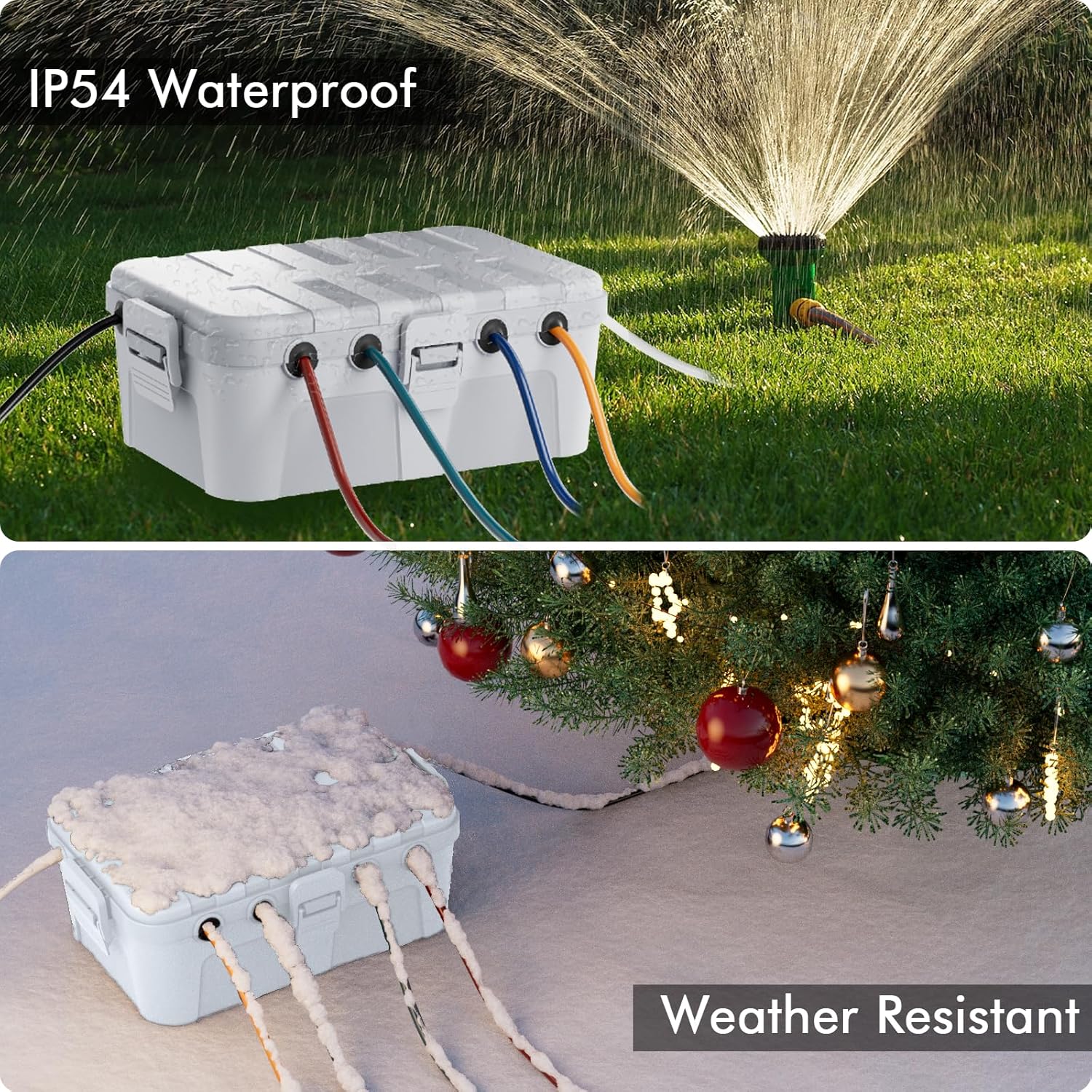 Detalle de RESTMO Extra Large Waterproof Electrical Box (IP54) for Outdoor Outlets