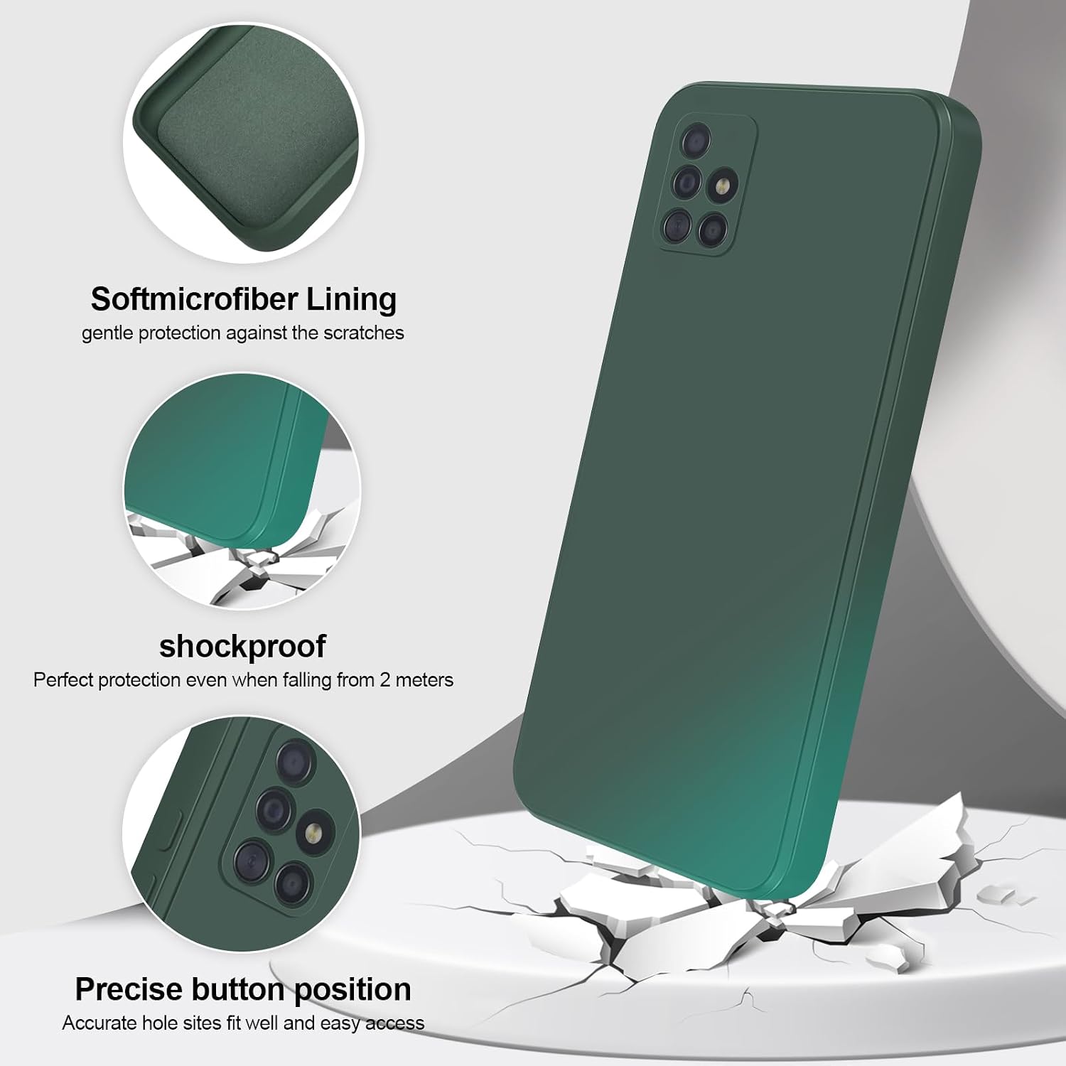 Detalle 2 de GiiYoon Hülle Galaxy A51 grün
