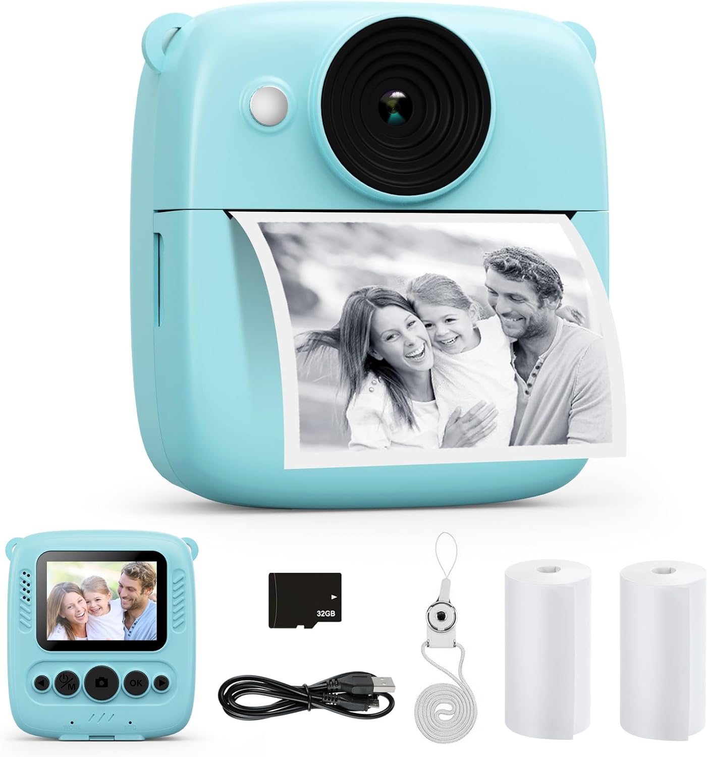 Detalle de CalineGam Kinderkamera 48 MP Sofortbildkamera 32 GB Karte