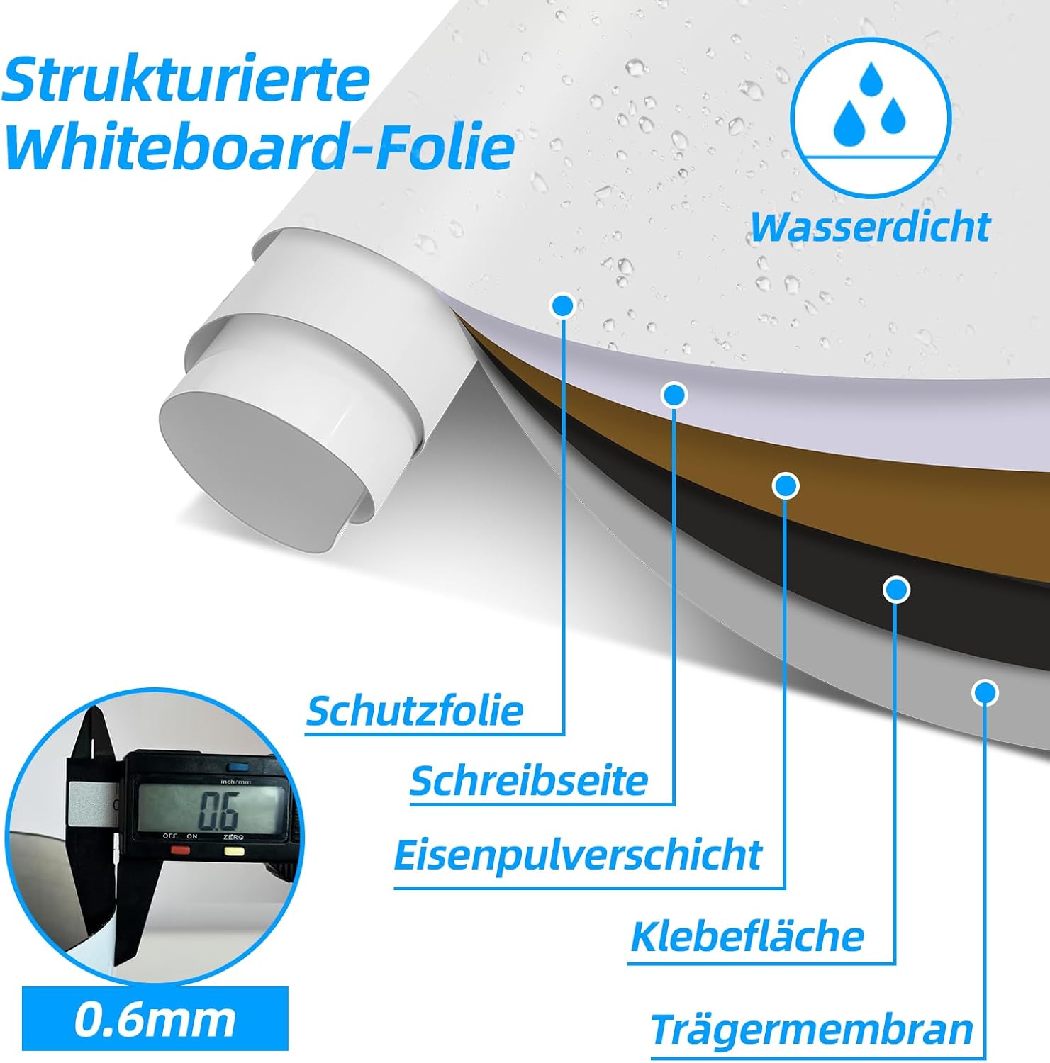 Thumbnail 3 de Magnetisch Whiteboard Folie 40 × 80 cm