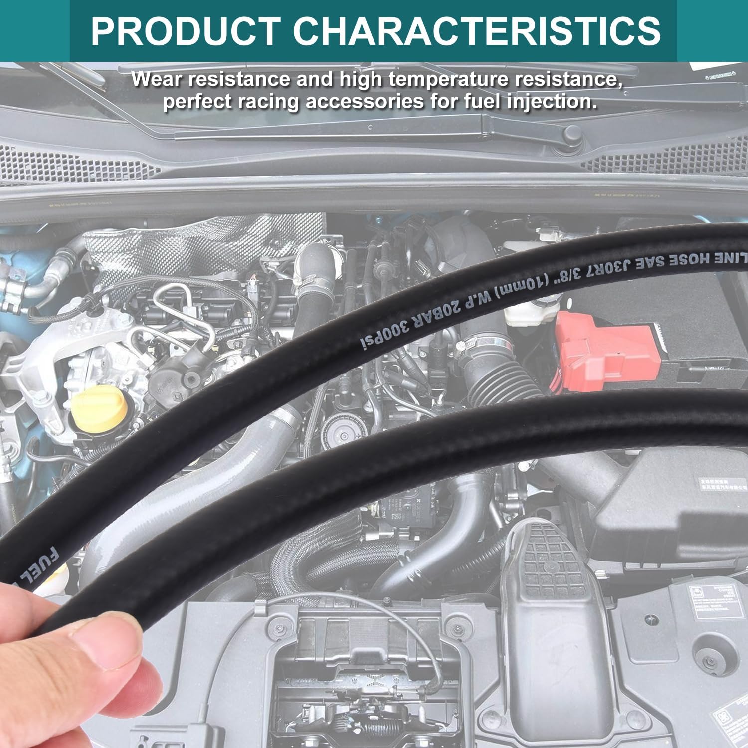 Thumbnail 5 de 3/8 Inch ID Fuel Line Hose 10ft — 300 PSI ⛽