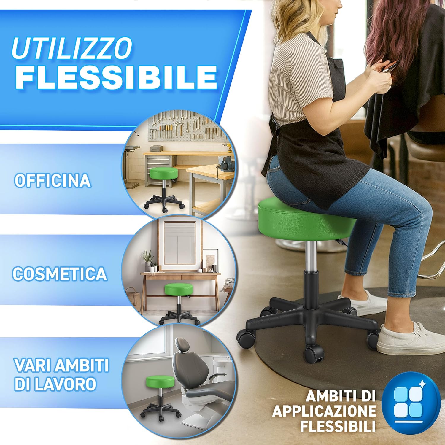 Thumbnail 6 de TRESKO sgabello girevole 47-60 cm