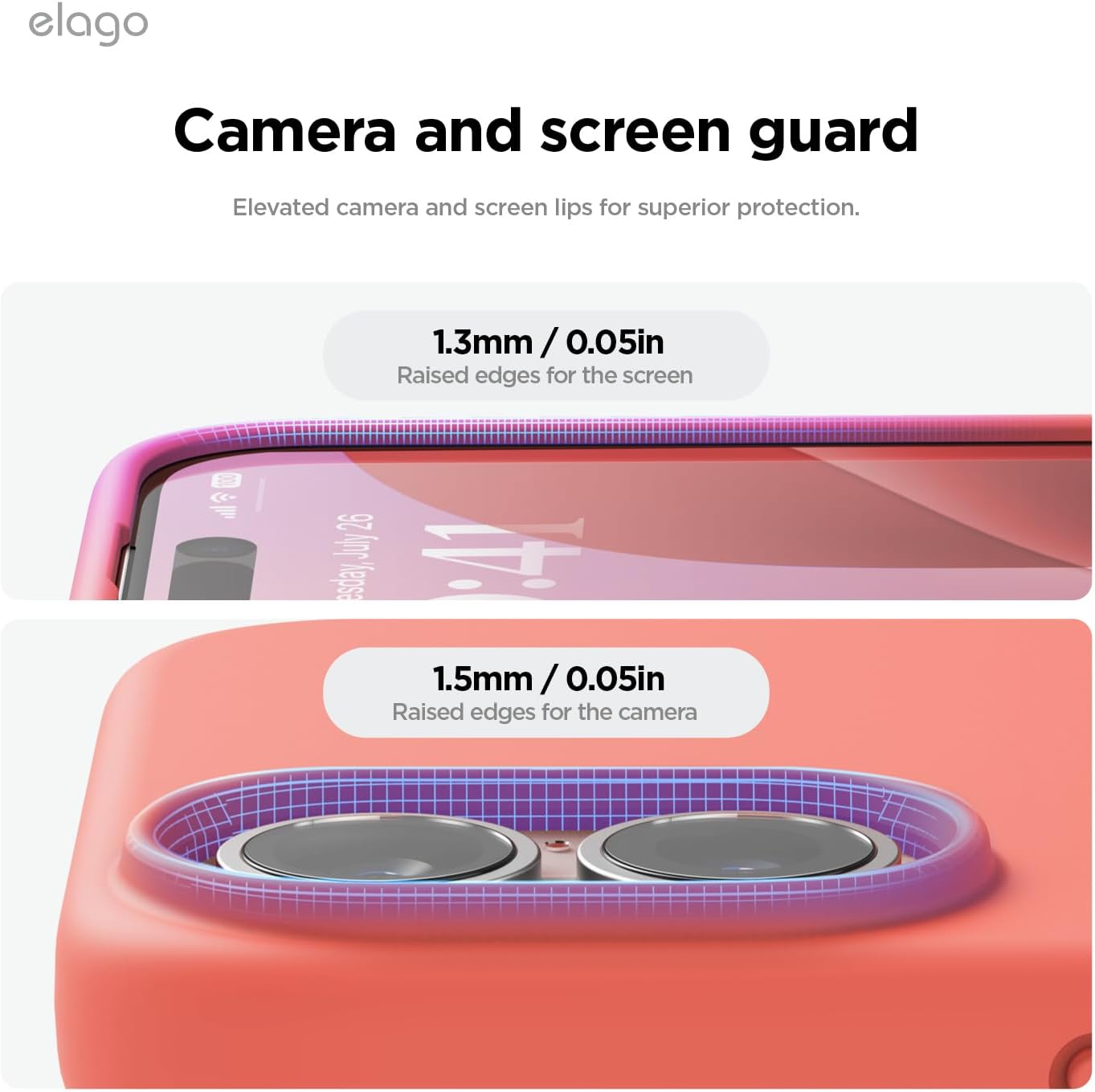 Thumbnail 4 de elago iPhone 16 compatible liquid silicone case (Pomelo Pink) with soft microfibre lining
