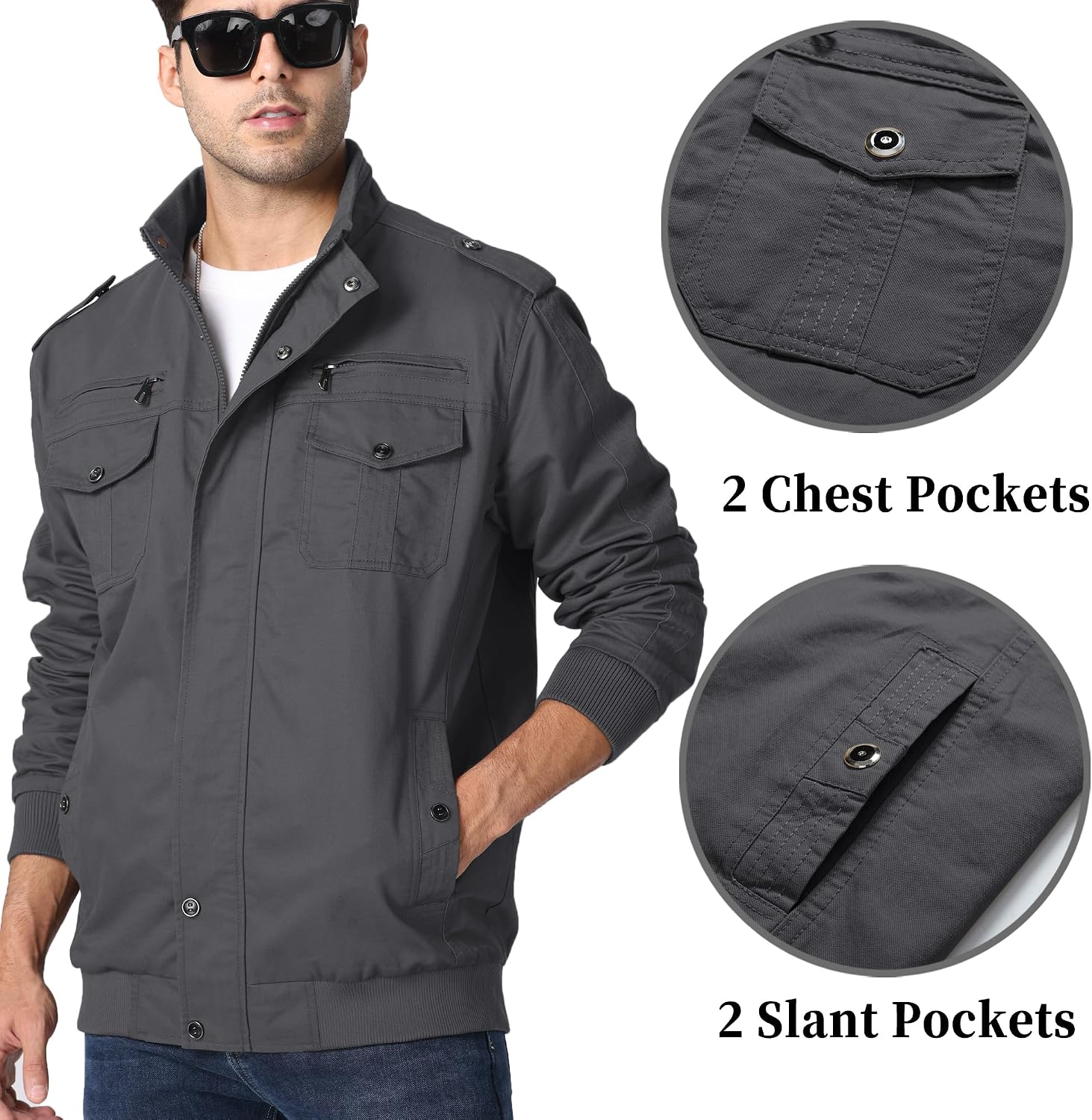 Thumbnail 3 de KEFITEVD Übergangsjacke mit Stehkragen