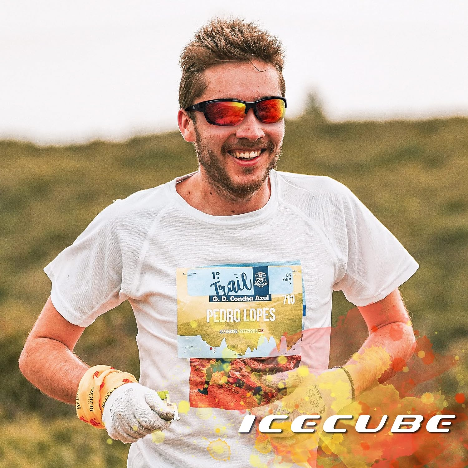 Detalle de ICECUBE AVENTO Polarisierte Sport-Sonnenbrille mit UV400-Schutz – für Männer und Frauen beim Fahren & Laufen
