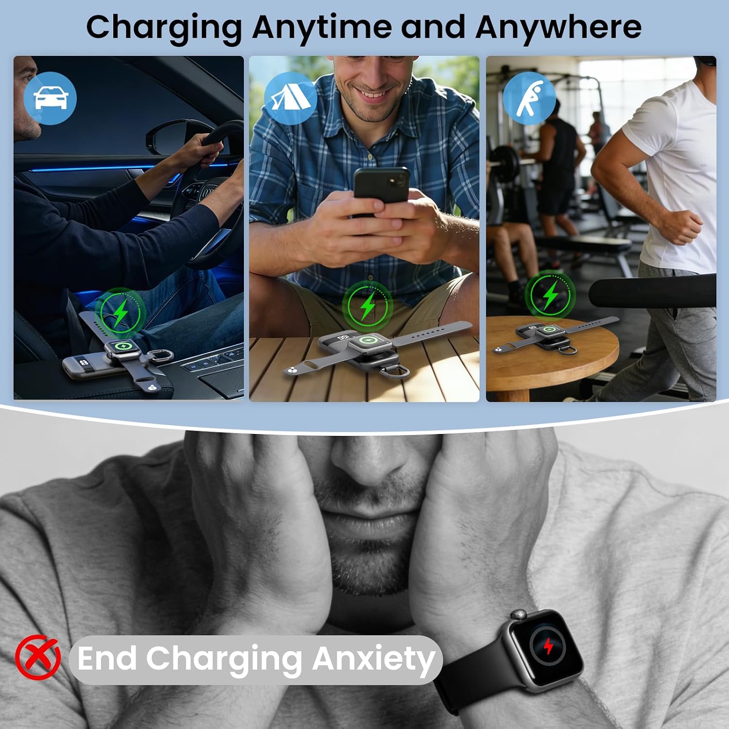 Detalle 2 de Convoltyai Apple Watch portable charger 2500mAh