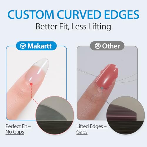 Thumbnail 3 de Makartt Gel Nail Wraps – 32pcs, 16 Sizes, Long-Lasting Gel Nail Stickers (Clear)