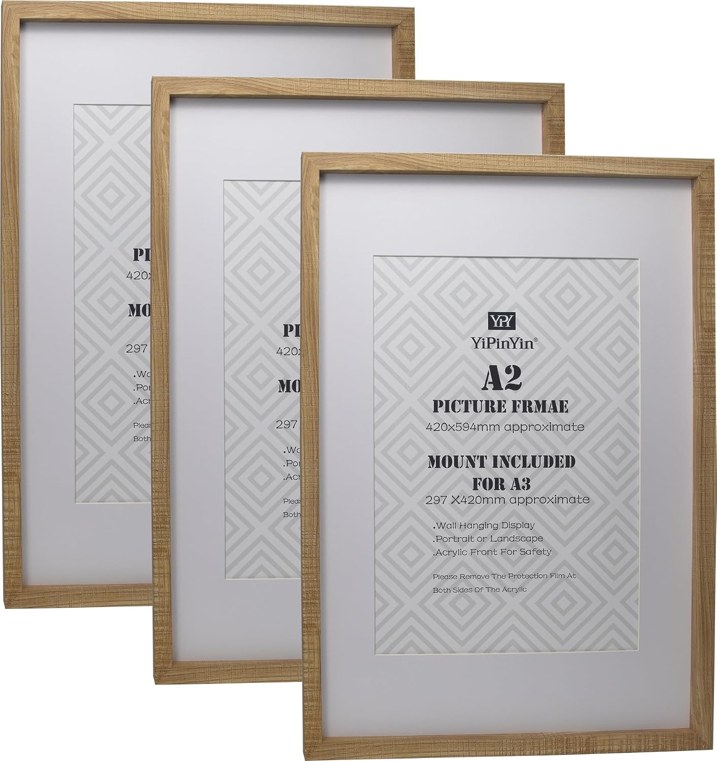 Detalle de Natural Wood Effect A2 Frames