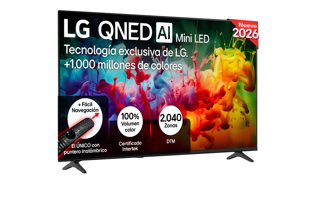 Detalle de LG QNED7E 65 pulgadas 4K 2026: análisis práctico del Smart TV con MiniLED AI
