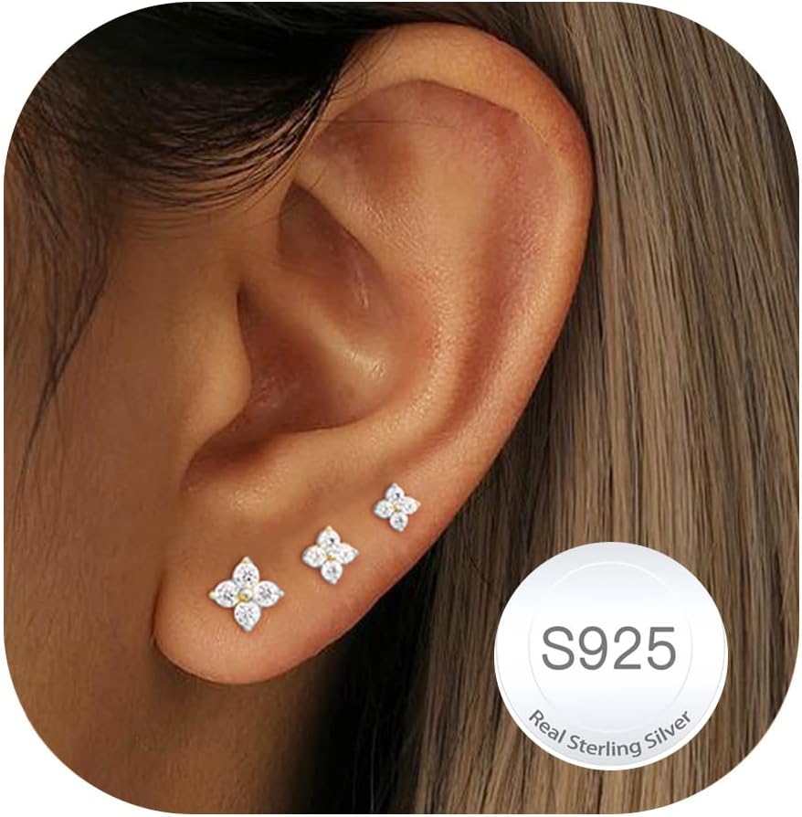 Thumbnail 6 de DORANA 3‑er Set Ohrringe Silber 925, klein