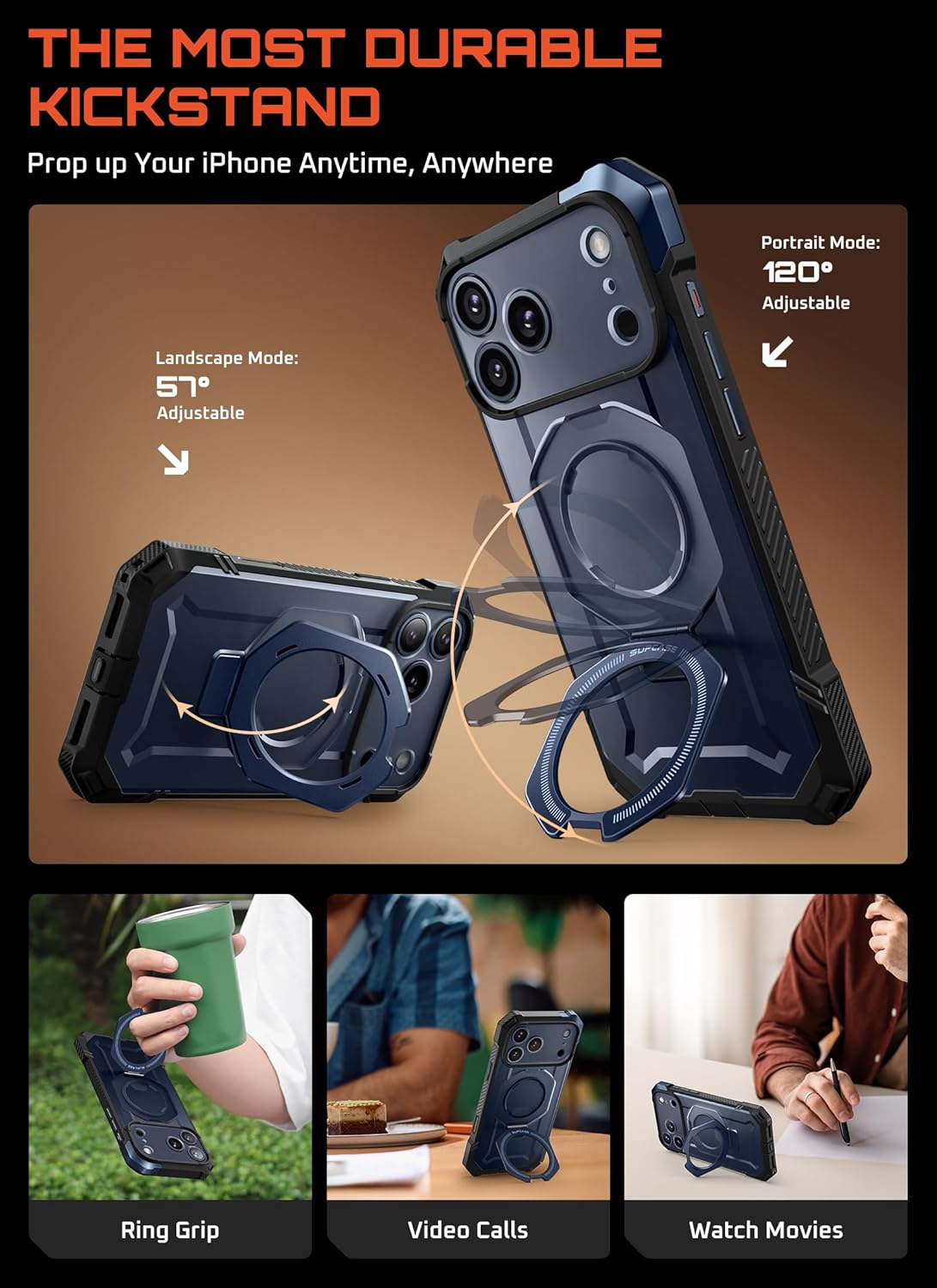 Thumbnail 3 de iPhone 17 Pro Max case with kickstand, 1.5 mm